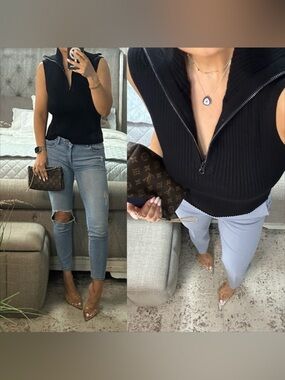 New๐ฉทBeautiful soft zip front top